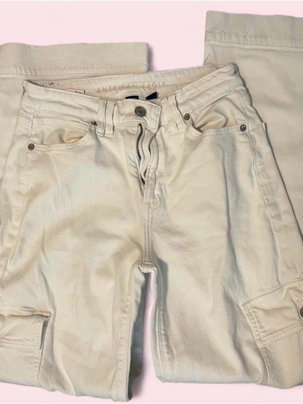 American Eagle Off-White Stretch Jeans